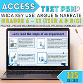 WIDA ACCESS Writing Practice - Test Prep -Tier A B/C - ESL