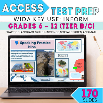 Preview of WIDA ACCESS Writing Practice - Test Prep - Tier B/C - ESL ELL