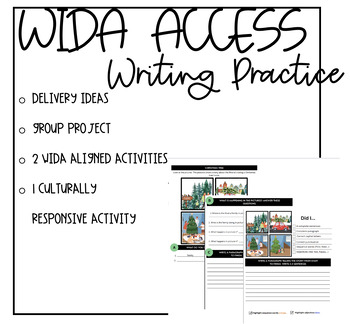 Preview of WIDA ACCESS Writing Practice *Winter-Themed*