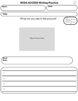 Preview of WIDA ACCESS Writing Test Prep Template