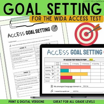 Preview of WIDA ACCESS test data -- goal setting sheets