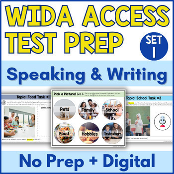 Preview of WIDA Access Practice and Test Prep for Speaking and Writing {Set 1}
