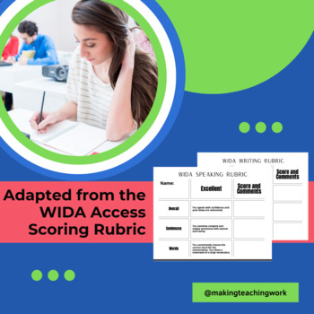 Preview of WIDA Access Student-Friendly Writing and Speaking Rubrics