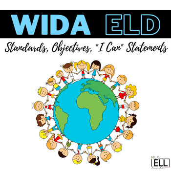 Preview of WIDA ELD Standards, Objectives, I Cans (EL for 6-8th Grade)