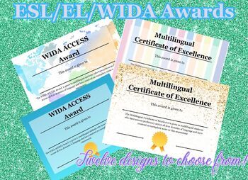 Preview of WIDA/Multilingual Award