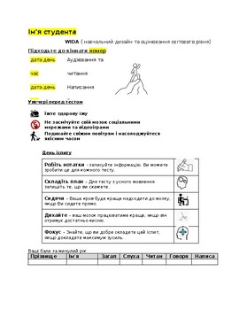 Preview of WIDA Personalized UKRAINIAN Student Test Guide & Testing Appointment Templates