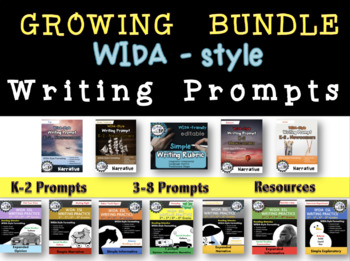 Preview of WIDA-style editable WRITING PROMPT:  BUNDLE