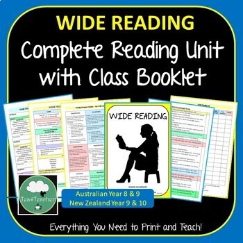 Preview of WIDE READING BOOKLET for Secondary English