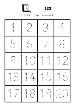 WIDGIT Symbolised numbers workbook (1-20) by SEND | TpT