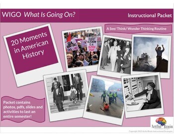 Preview of WIGO What Is Going On - 20 Moments in American History: A See/Think/Wonder Set
