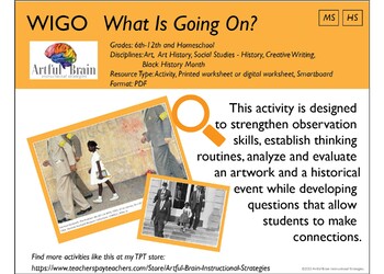 Preview of WIGO What Is Going On? Norman Rockwell and Ruby Bridges See/Think/Wonder