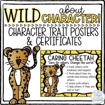 Character Trait Posters & Award Certificates, Jungle Animal Theme!