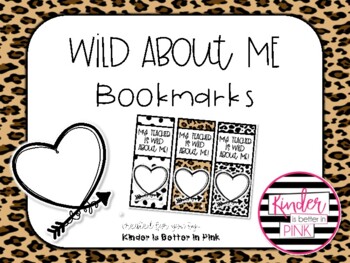 Preview of WILD About Me Bookmarks
