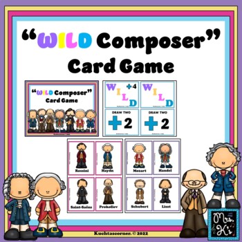 Preview of WILD Composers Card Game - PPT Edition