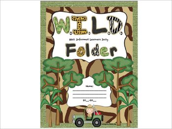 Preview of W.I.L.D. Folder Cover sheet Jungle Safari Rainforest theme
