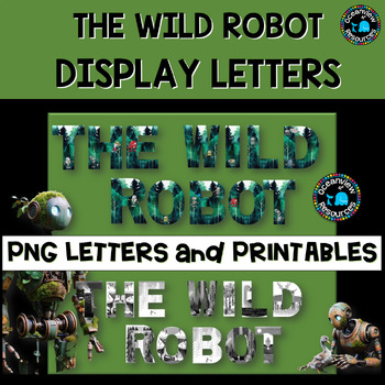 Preview of WILD ROBOT LETTERING DISPLAY PACK, png files and pdf
