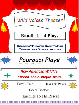 Preview of WILD VOICES READERS' THEATER, Bundle 1, for Elementary School casts