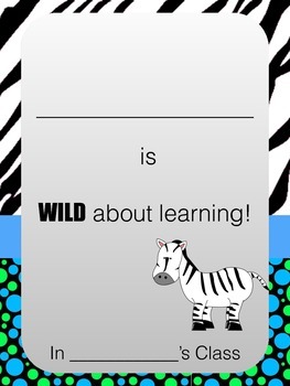 Preview of WILD about learning Binder Cover