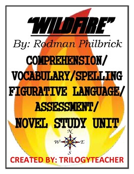 Preview of WILDFIRE Comprehension/Assessment/Figurative Lang./Vocabulary Novel Study Unit