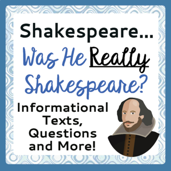Preview of WILLIAM SHAKESPEARE Was He Really Shakespeare? PRINT and EASEL