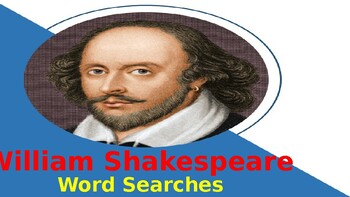 Preview of WILLIAM SHAKESPEARE  Word Search Puzzle Activity
