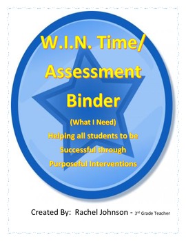 Preview of W.I.N. Time/Assessment Binder for Interventions