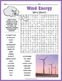 (4th, 5th, 6th, 7th Grade) WIND ENERGY Word Search Puzzle 