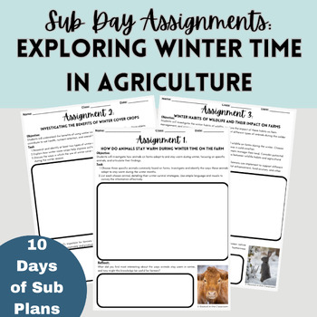 Preview of WINTER AGRICULTURE Sub Day and Out of Class Assignments (10 Days)