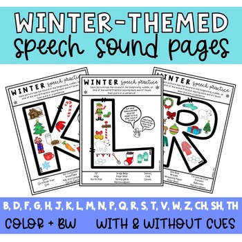 winter articulation coloring worksheets  teaching resources