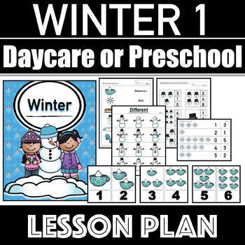Preview of Winter Activities for Preschool or Daycare 1/2