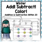 WINTER Addition and Subtraction to 20 Worksheets