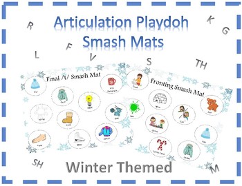 Preview of WINTER Articulation Smash Mats || r, l, s, k, g, f, v, sh, th, m
