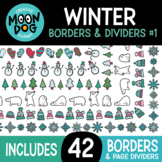 WINTER BORDERS & Page Dividers - Doodle Winter Borders