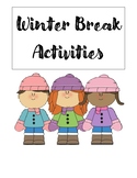 WINTER BREAK ACTIVITIES -- Quick Double-Sided Sheet With (