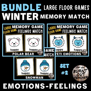 Preview of WINTER BUNDLE LARGE FLOOR MATCH GAME FEELINGS EMOTIONS SEL SOCIAL EMOTIONAL