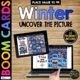 WINTER Boom Cards™ Uncover the Picture Set 2 Place Value t