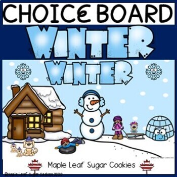 Preview of WINTER CHOICE BOARD !!! STEM, ART, MATH, ELA ACTIVITES !!! SO MUCH FUN!!!