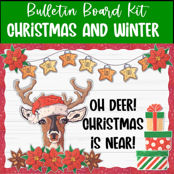 Preview of WINTER CHRISTMAS Bulletin Board Kit | OH DEER