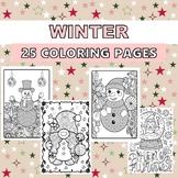 WINTER CHRISTMAS HOLIDAYS COLORING PAGES for kids, teens a