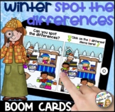 WINTER CHRISTMAS Spot the differences BOOM CARDS- DISTANCE