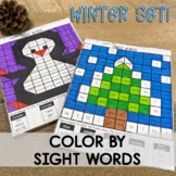 WINTER COLOR BY CODE SIGHT WORDS