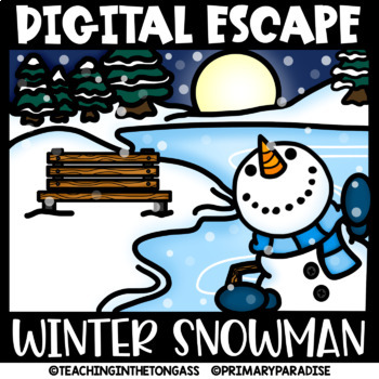 Preview of Winter Escape Room Math & ELA Digital Activities