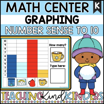 Preview of Winter Picture Pictograph Bar Graph Kindergarten Math Center Google Classroom