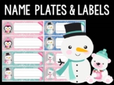 WINTER Editable Labels and Name Tags: Frosty Babes : Snowm