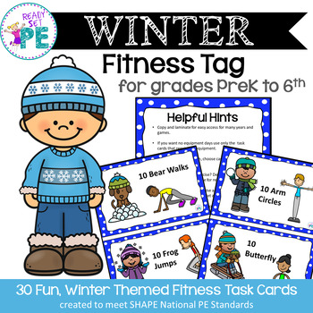 Preview of WINTER Fitness Tag for PE and Recess