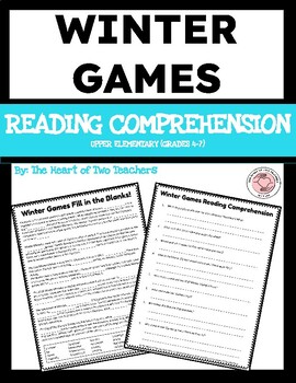 Preview of WINTER GAMES Reading Comprehension - Upper Elementary