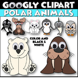 WINTER GOOGLY FRIENDS Clipart | POLAR ANIMALS