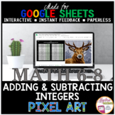 WINTER Digital Resource Pixel Art Math Adding and Subtract
