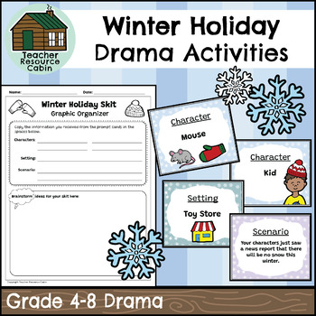Preview of WINTER HOLIDAY Drama Activities (Grade 4-8)