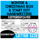 WINTER Handwriting practice letter size letter box occupat